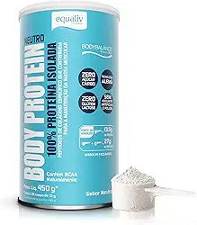 EQUALIV - Body Protein Neutro em Pó - Rico em Colágeno e Aminoácidos Essenciais para Desenvolvimento e Recuperação Muscular - Sem Glúten, Sem Lactose, Zero Açúcar - Sem Sabor, Lata (450g)