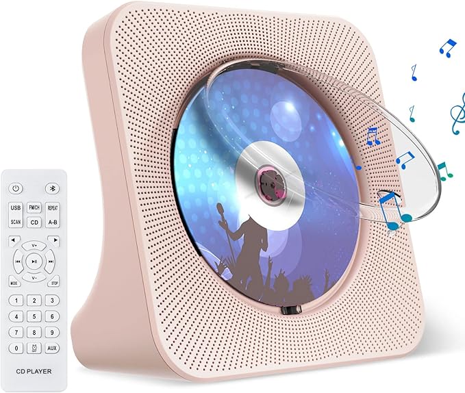 Portable CD Player with Bluetooth, Gueray Desktop CD Players for Home
