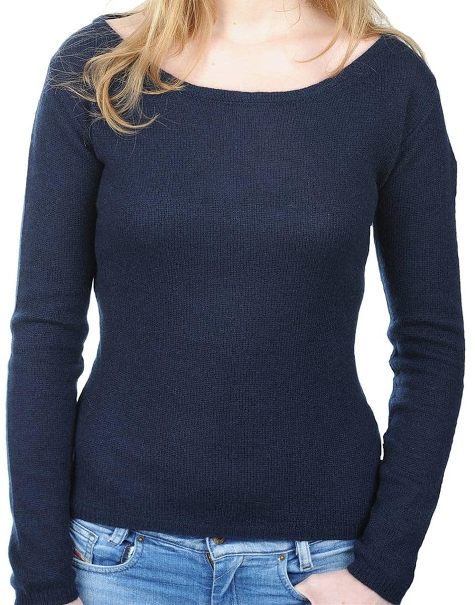 Balldiri kaszmirowy sweter damski, 100% kaszmir, okrągły dekolt, 2-nitkowy