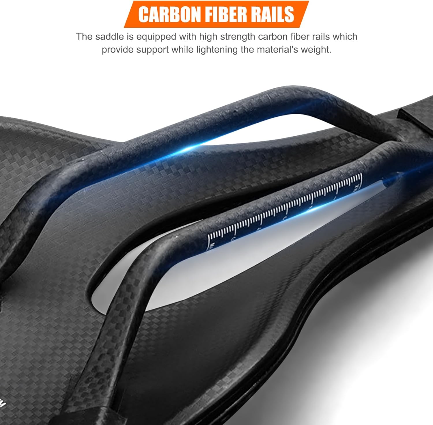 EVTSCAN 3D Printed Bike Saddle, Carbon Fiber Shock Absorption Comfortable Lightweight Cycling Saddle for Road Bikes