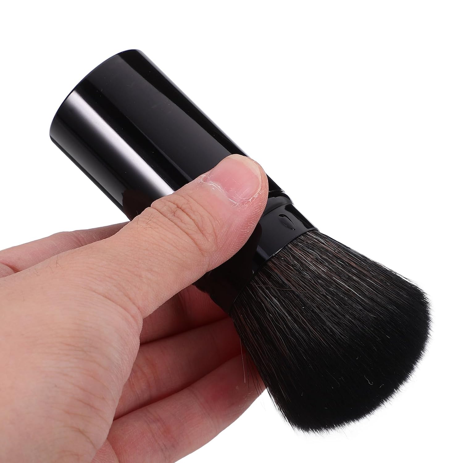 Retractable Large Blush Brush Loose Powder Cosmetic Brush Portable Makeup Tool for Travel Soft Bristles Professional Blending Face