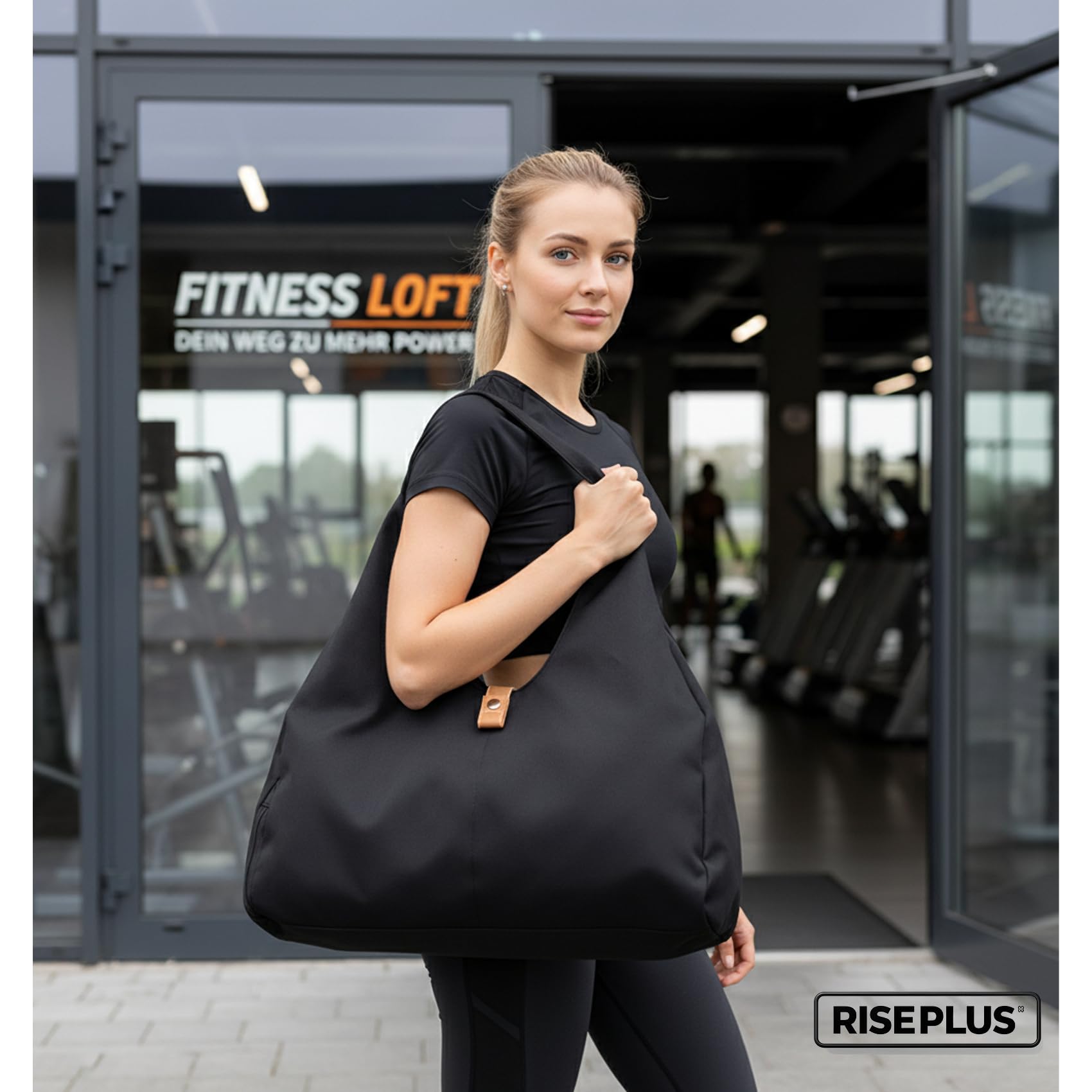 Borsa Palestra Donna Uomo con Porta Tappetino Yoga – Borsone Palestra con Scomparto Scarpe & Sacca Impermeabile, Borsa Yoga Fitness Pilates Borsone da Viaggio 32L