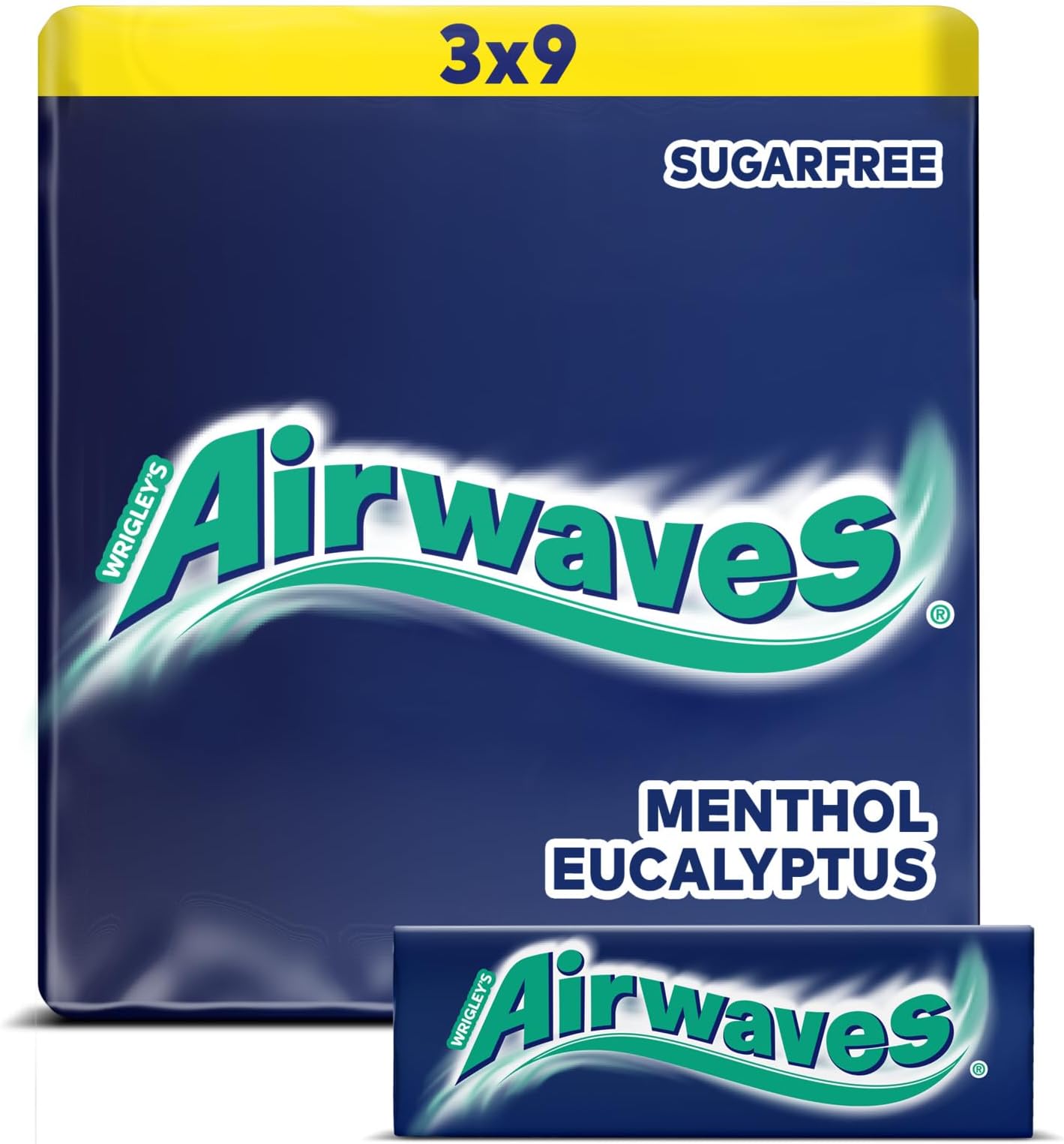 Gum Menthol & Eucalyptus 9 Pieces per Pack, Multipack of 20 x 3 Packs (60 Total Packs)