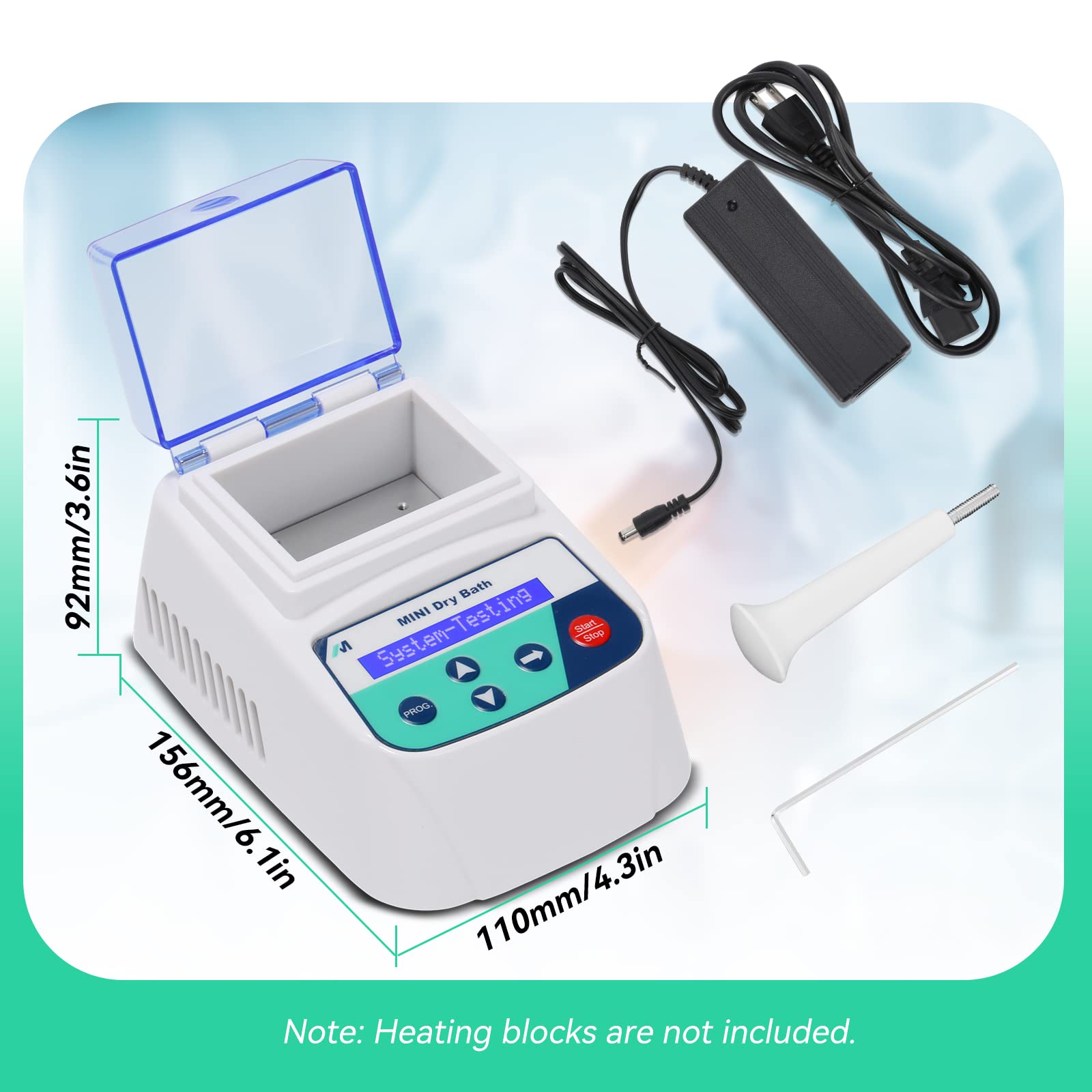 Mxmoonfree Dry Bath Incubator, Mini Digital Gel Heating Machine for PRP PPP Gel Heating Bio-Filler Plasma Making, Temperature 5 to 100C (Dry Bath Incubator Without Block)