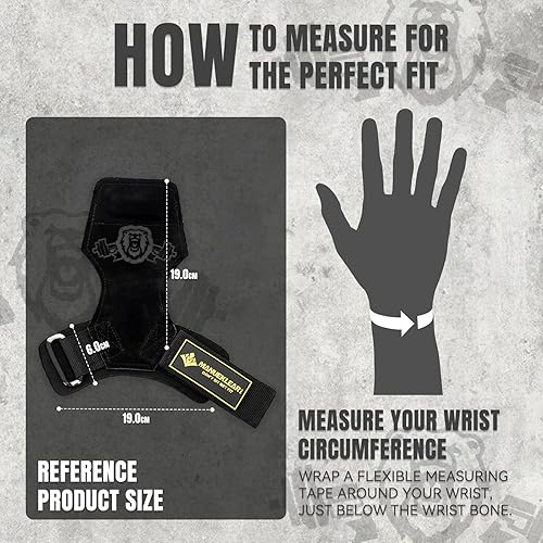 Miniatura 5 de MANUEKLEAR - Correas de gimnasio para levantamiento de pesas, correas dobles de cuero para levantamiento de pesas para hombres, con correa de muñeca