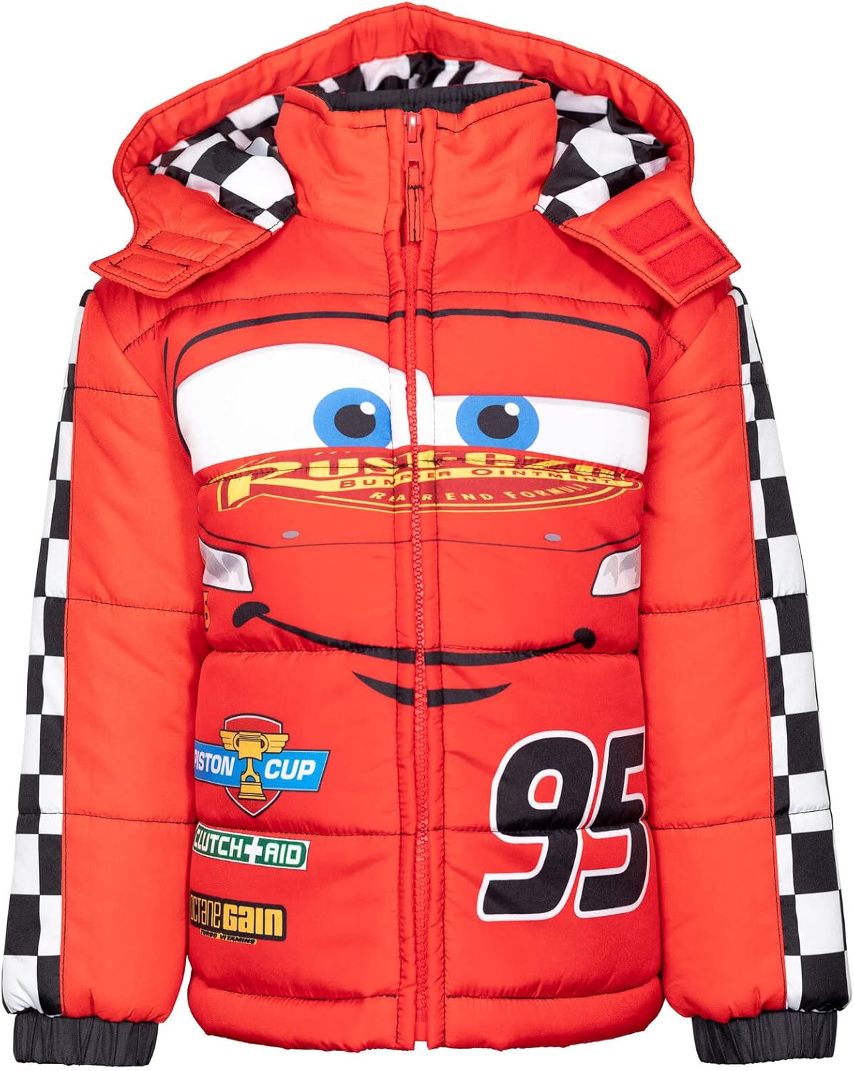 Disney Zip Up Hooded Puffer Jacket Toddler to Little Kid Sizes (2T - 7) - Image 3