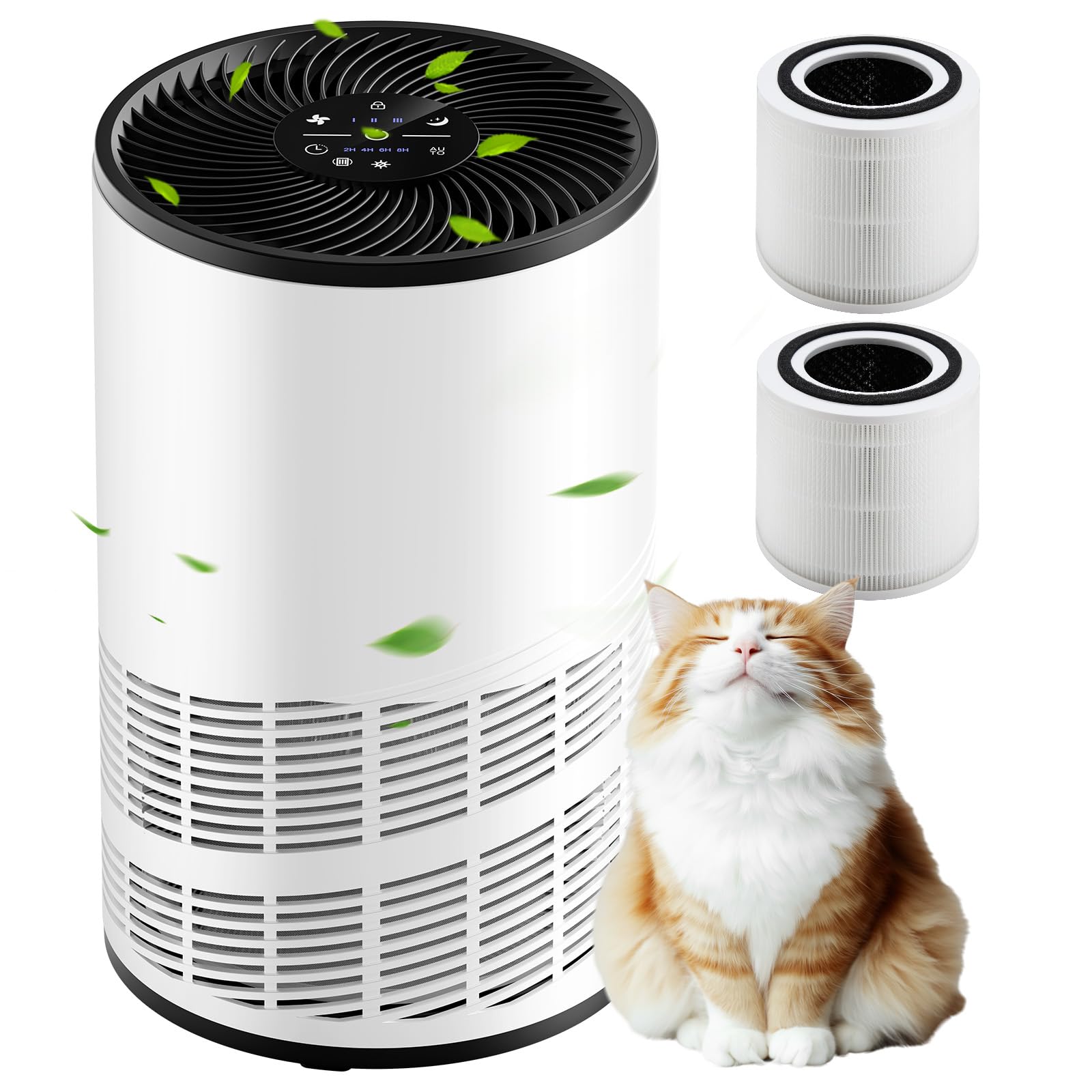 OLIXIS Air Purifier for Home, 3-in-1 Filter with HEPA Sleep Mode, Portable Small Quiet Air Cleaner for Office Living Room with 2 Replacement Filter