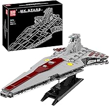Mould King 21074 Technik Star Destroyer Building Blocks, Venator Star Destroyer Attack Cruiser MOC Space Cruiser Clamping Building Blocks Set Compatible with Venator Class Republic Attack Cruiser
