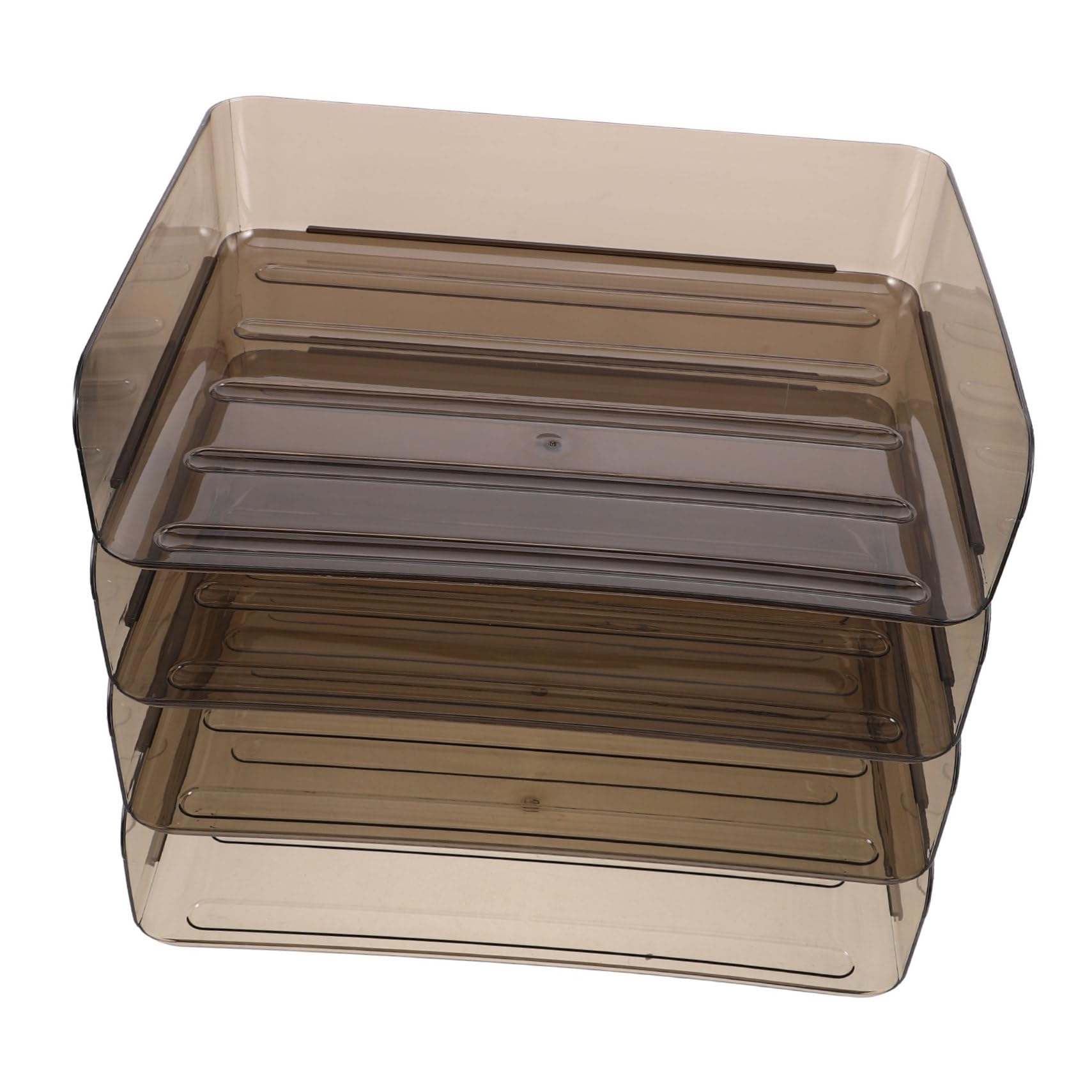 Festa Scuola Decor File Organizer da Scrivania in Acrilico | Multi Layer Storage, Formato A4, Coffee, per Studenti e Insegnanti, Stackable Design, Salvaspazio