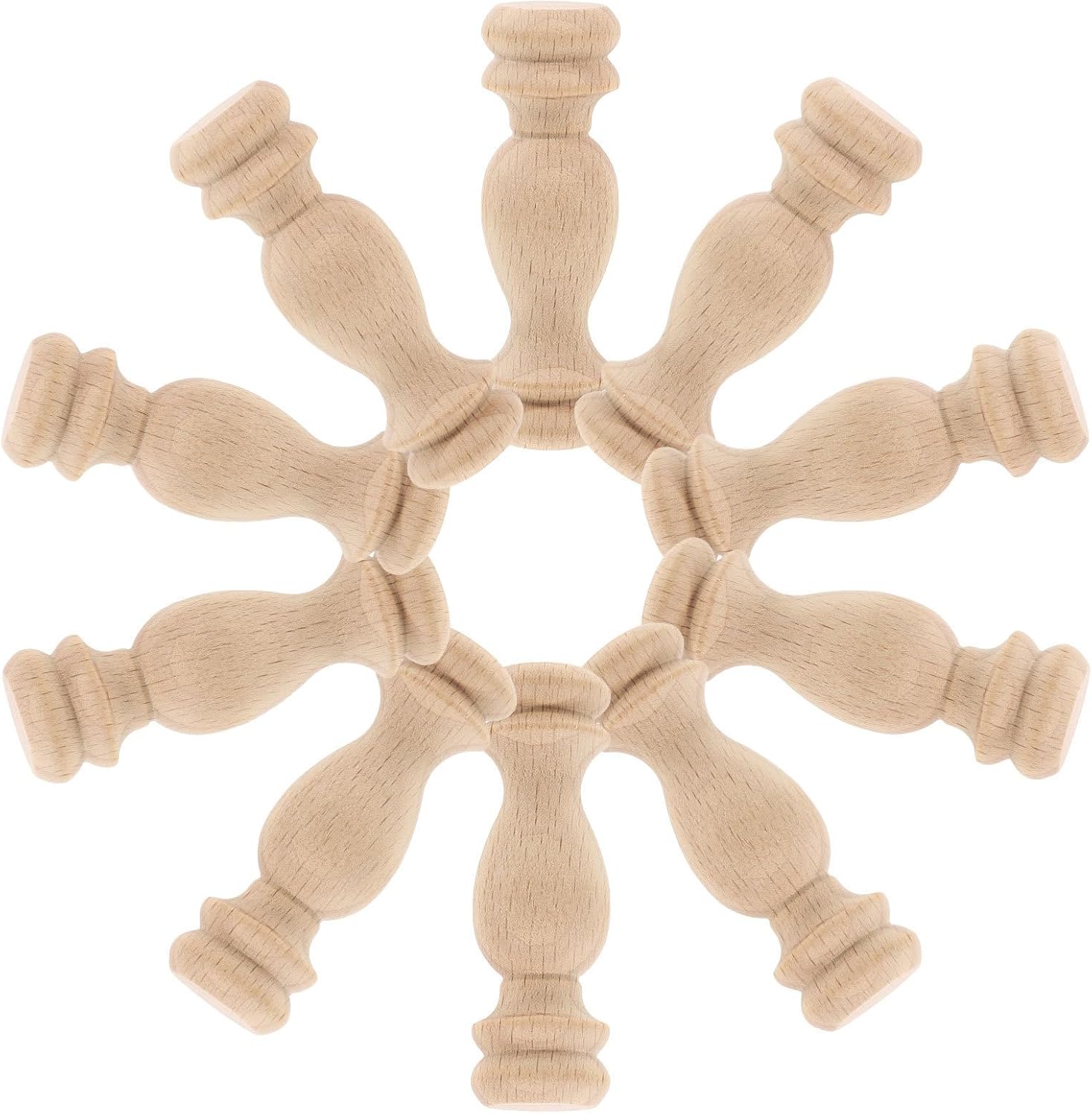 Lurrose Balaustre in Legno 18 Pollici Non Finiti