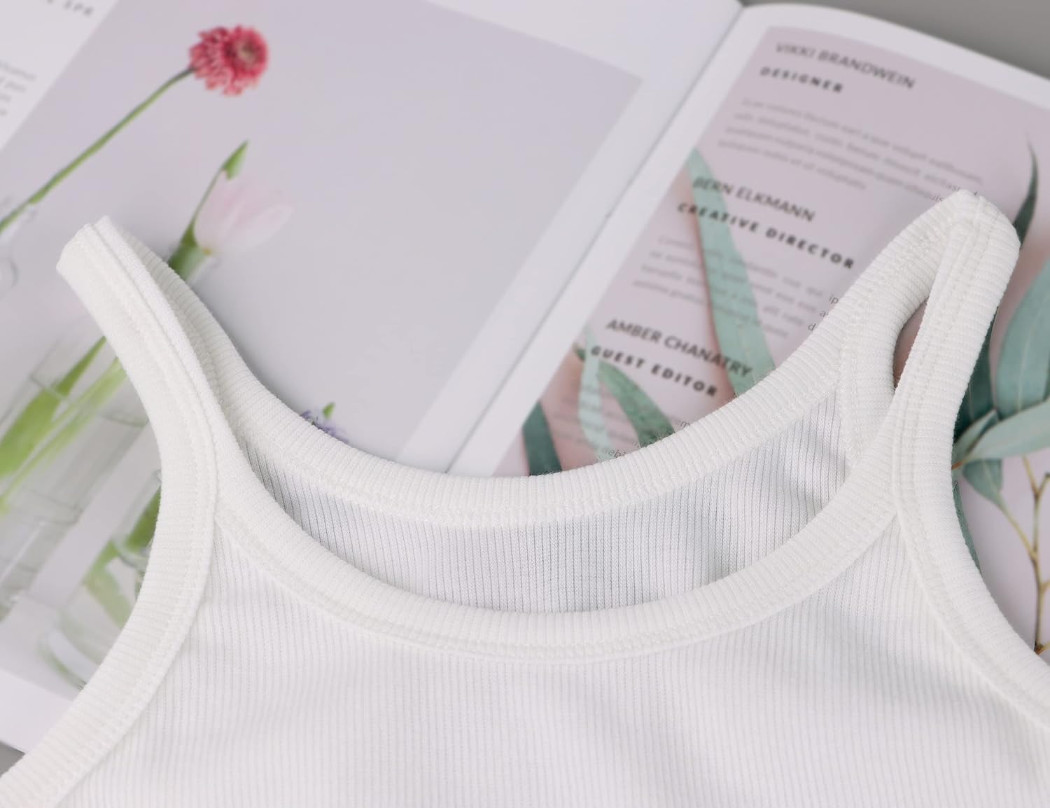 KAMISSY Women's Sleeveless Crop Tank Top Slim Fit Scoop Neck Ribbed Knit Basic Crop Cami Shirts Tops - Image 4