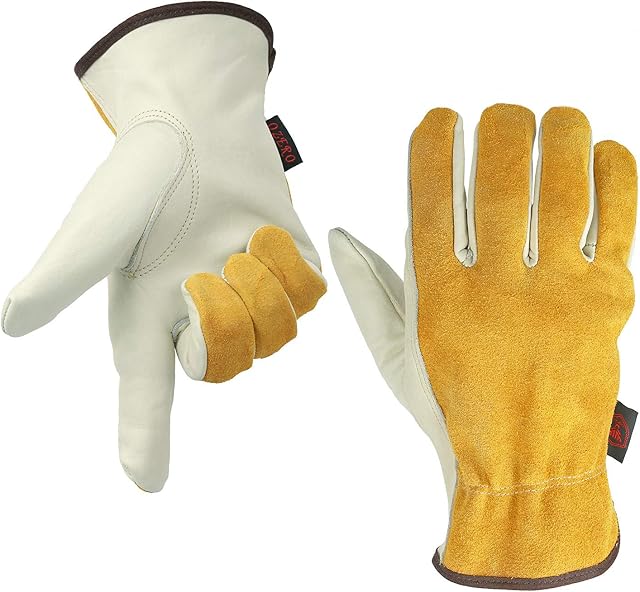 Safety Work Gloves,for Extra grip and Hand Protection in Construction,Driving,Carrying,Gardening (1 Pair)