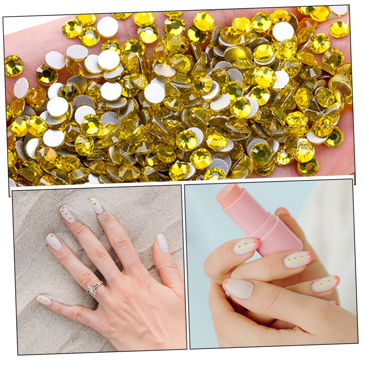 Operitacx 14400 Pezzi Di Cristallo Smalto Strass Accessori Per Unghie Nail Art Strass Gemme Per Unghie In Acrilico Fai Da Te Manicure Decori Gemme Per Le ie Fai Da Te