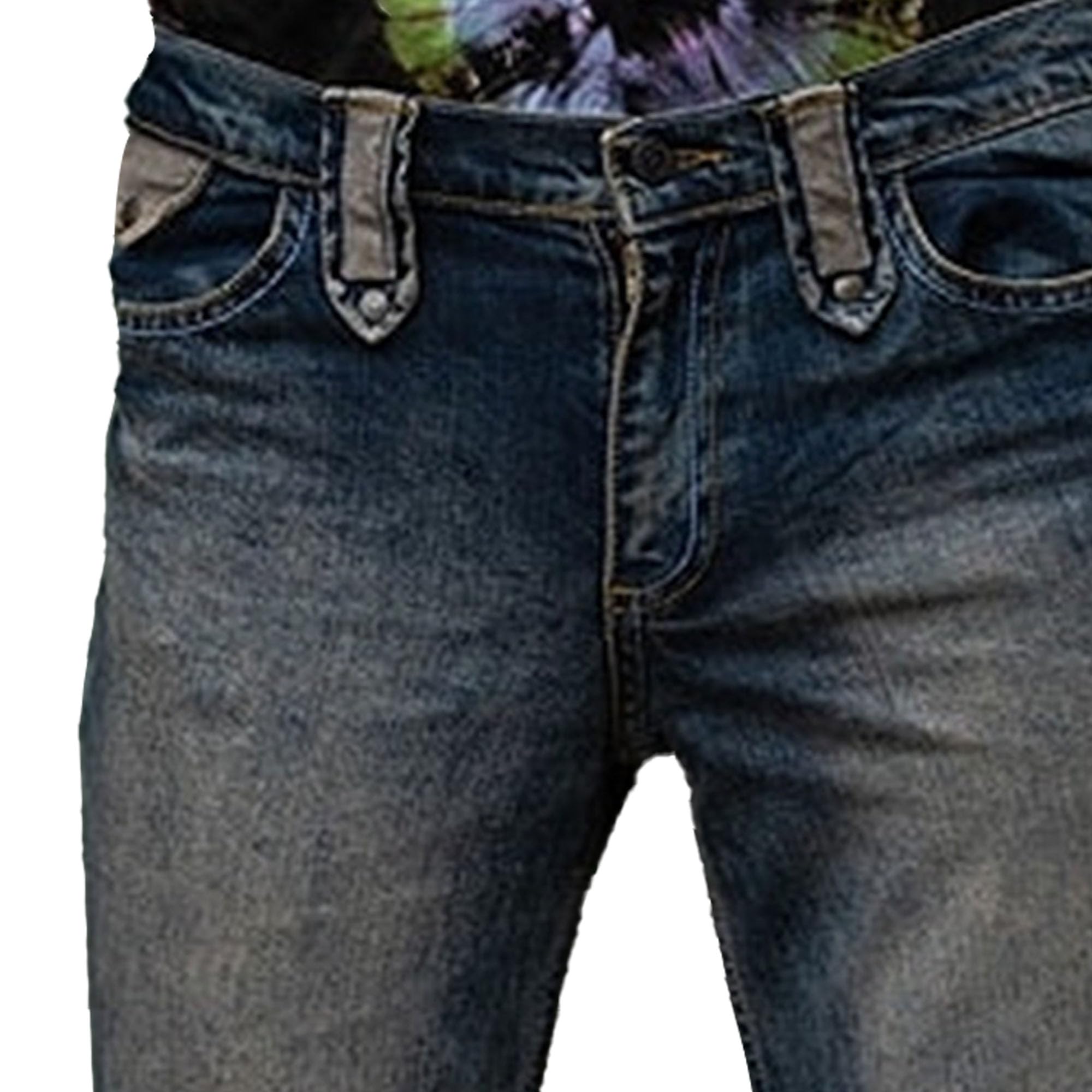 Mens Vintage Leg Disco Jeans Vintage Bell Bottom Men Denim Pants Stretch Retro Bell Flared 70s Jean Pants product thumbnail 3