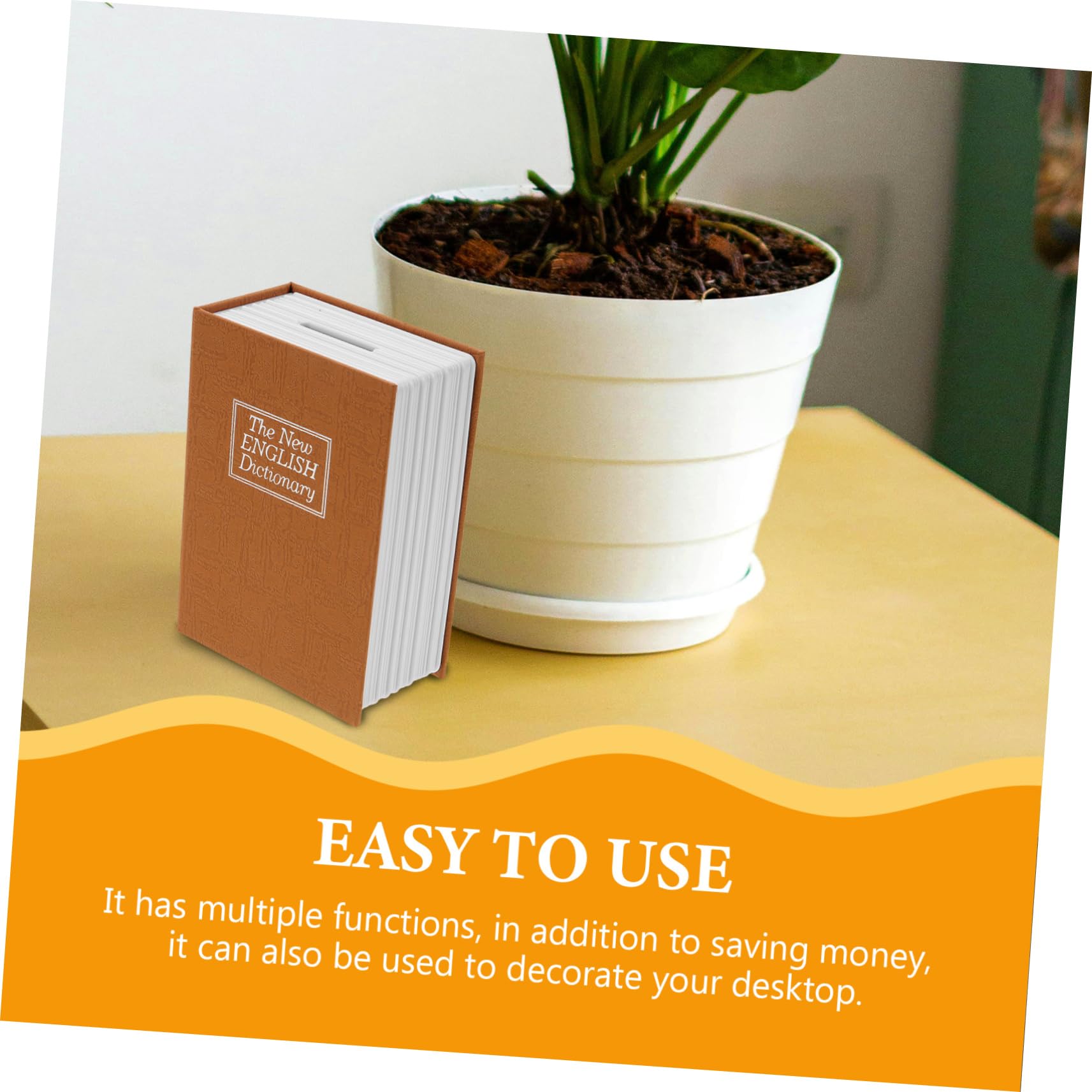 jojofuny 4 Mini Cajas De Ahorro Decorativas Con Forma De Libro Para El Hogar Para Guardar Dinero Para Niños Y Niñas.