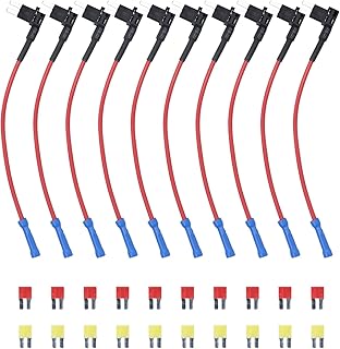 Recoil FT4-10 10 Pack 12V Car Add-a-Circuit Fuse Tap Adapter ACZ Blade Fuse/Micro 2 Fuse with 10pcs 10A and 20A Fuses
