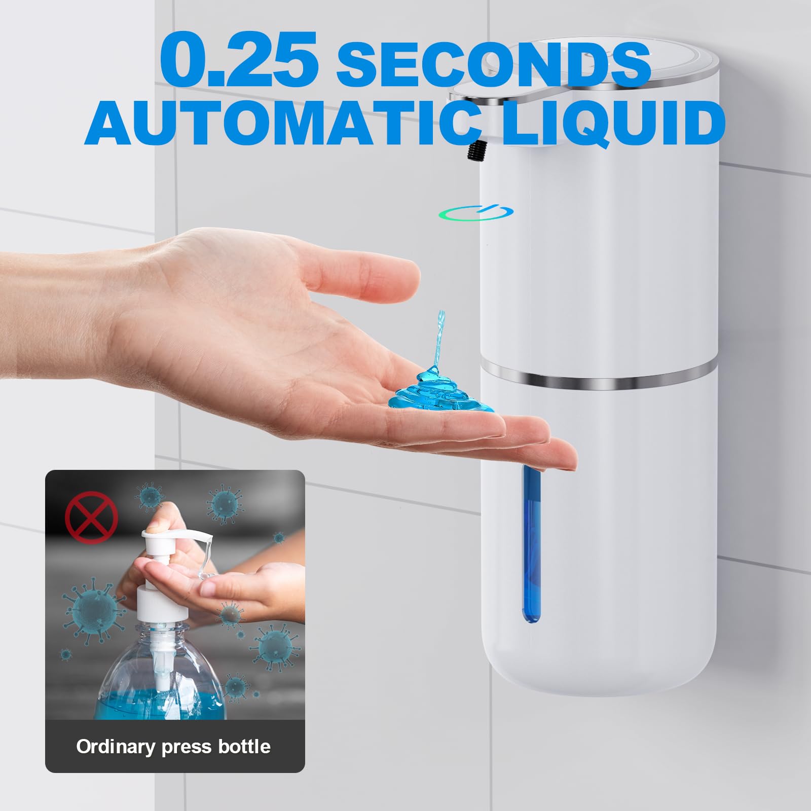 Dispenser sapone automatico infrarossi dosatore sapone liquido sensore – ROYAL SHOPPING