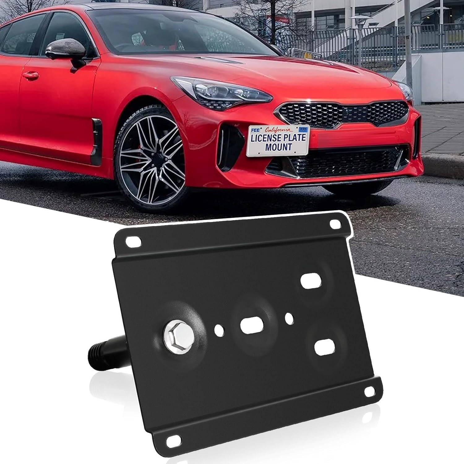 No Drill Front License Plate Bracket - Grille Mount For Kia Telluride, Sorento, K5, Carnival & More