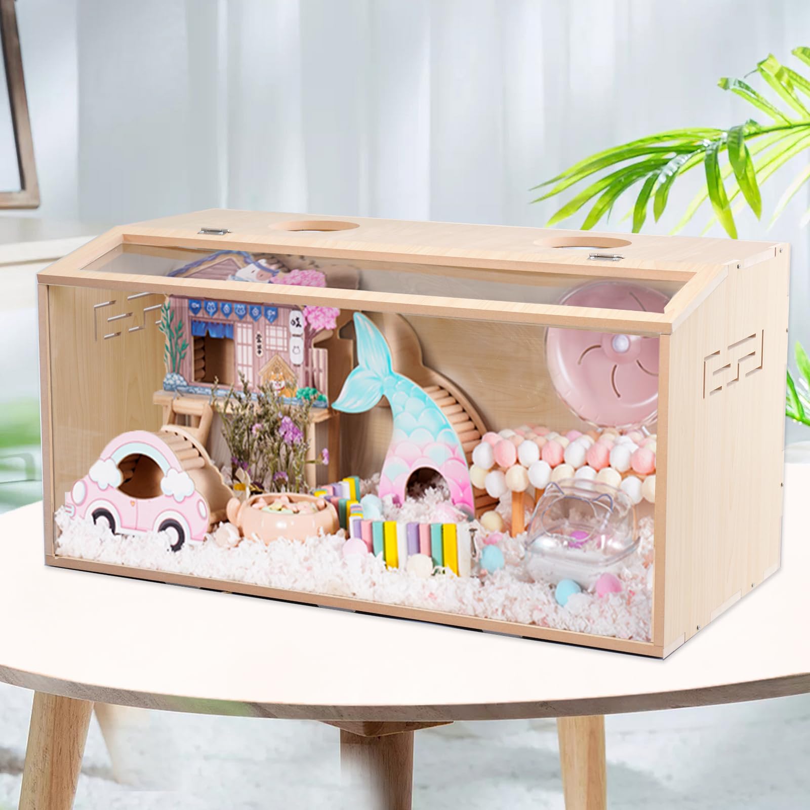 JONS NTY 23.6 Inch Wooden Hamster Cage