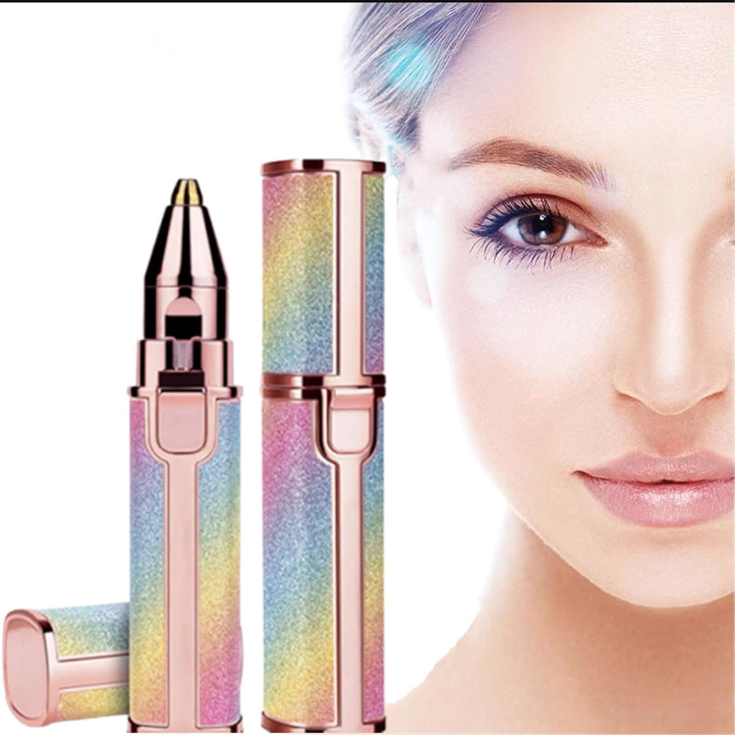 ZZ LAZYCOTTAGE Hirmi Rechargable 2 In 1 Rechargble Eyebrow Machine Facial Hair Remover,Upperlips Nose Body Hair Removal Flawless Trimmer For Women(Multi Colour) (B0CLYSXJTW) Amazon Price History, Amazon Price Tracker