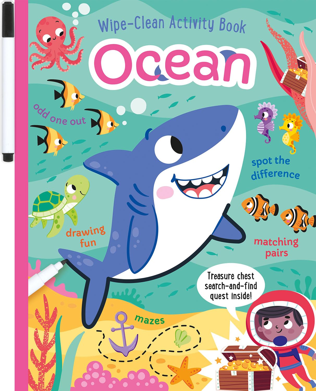 Ocean: Wipe-clean activity book with puzzles and drawing fun