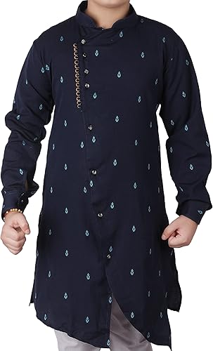 Miniatura 5 de Pro-Ethic Style Developer Conjuntos de Kurta de algodón étnico indio para niños, sesión festiva, paquete de 1 (S-142)