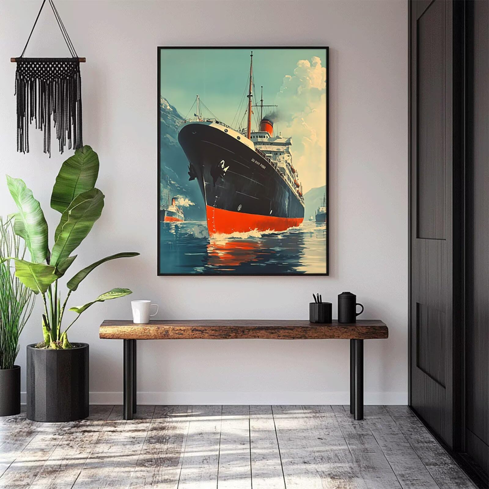 5D DIY diamentowy obraz statek wycieczkowy zestaw do malowania diamentami dla dorosłych i dzieci pełna góra diament malarstwo krzyż Embroidery łatwy postarter, kryształowa dekoracja ścienna 80x60cm