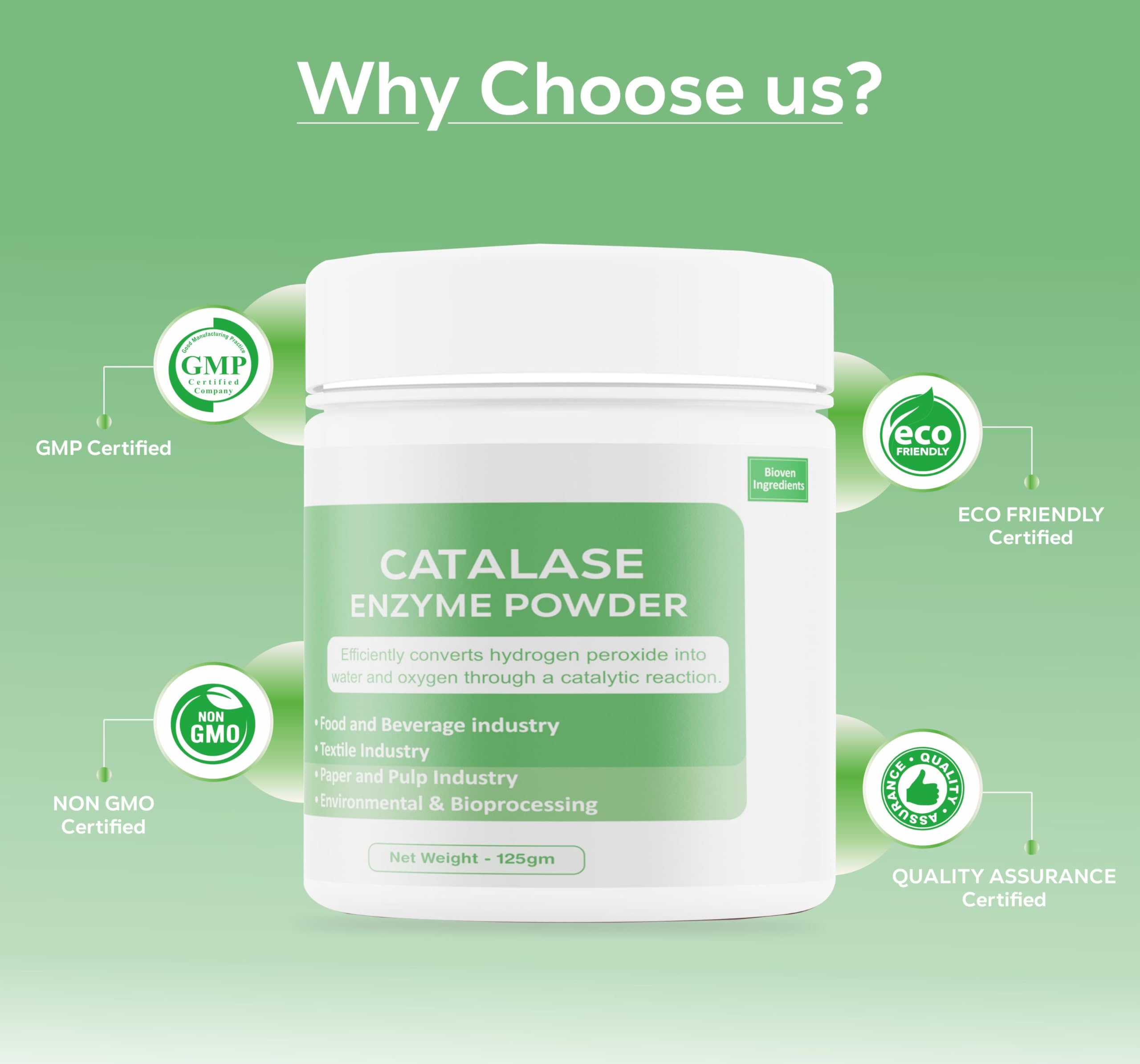 Ingredients Catalase Enzyme Powder, Non-GMO, Dietary Supplements/Food and Beverages, Broad pH Range of Activity, Excellent Thermostability, Hydrolyse Hydrogen, No Filters/Binder — Amazon image 6