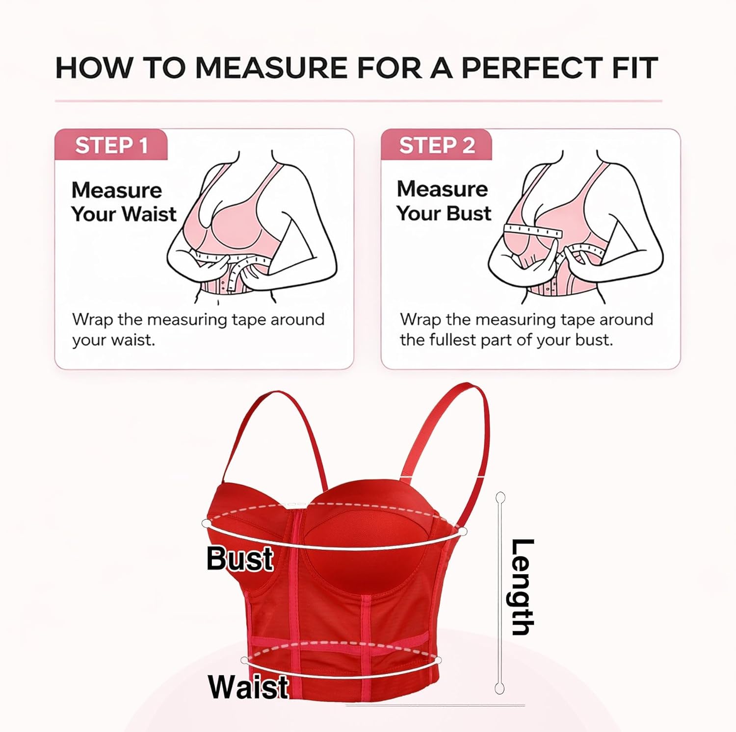 ELLACCI Women's Sexy Red Mesh Push Up Corset Bustier Bra Club Party Cropped Top - Image 6