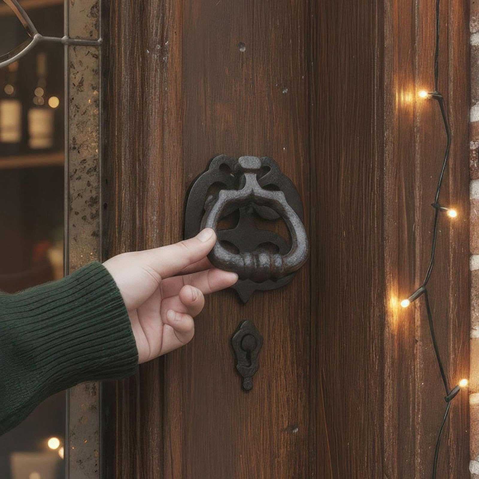 predolo Heurtoir de porte - Accessoire cadeau - Installation facile - Quincaillerie robuste en fer noir pour armoire