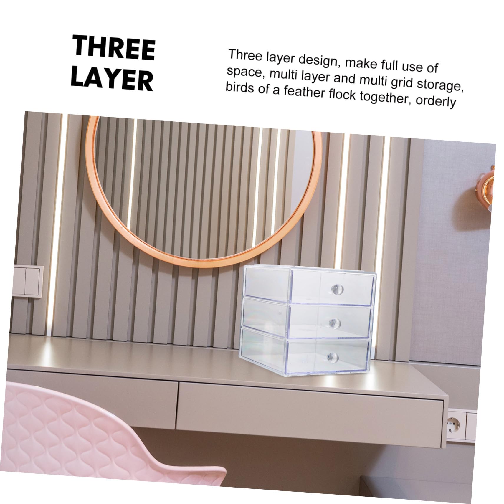 CALLARON Organiseur De Cosmétiques Multicouche Support De Rangement Pour Maquillage Boîte De Rangement Pour Produits De Beauté