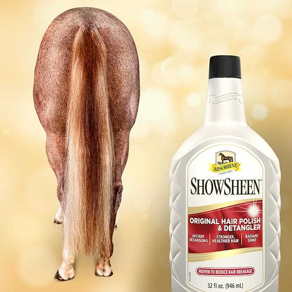 Absorbine ShowSheen Hair Polish & Detangler, 32 fl oz Refill Quart Bottle