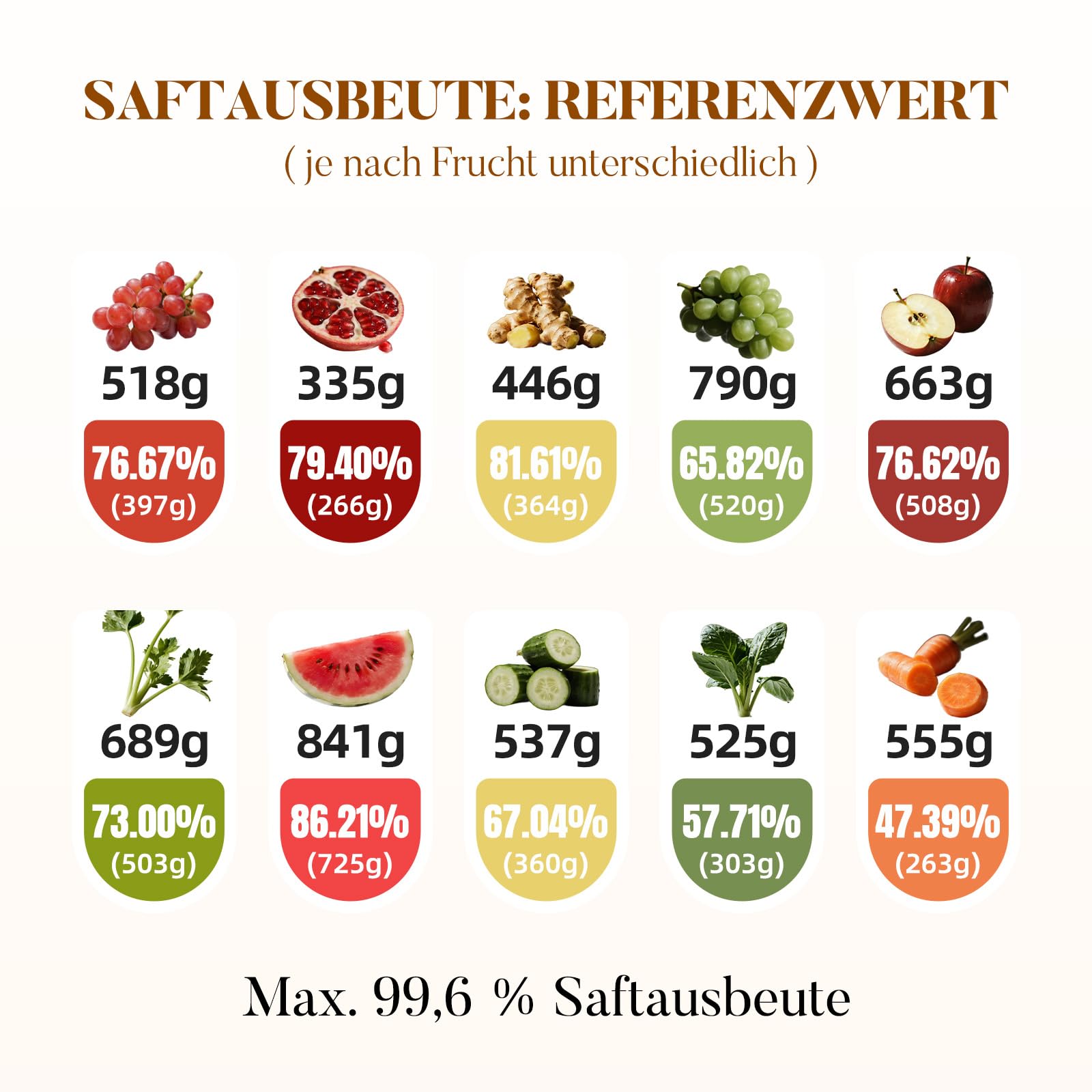 Entsafter Slow Juicer, große Öffnung von 130 mm, 1,9 L Fassungsvermögen, 250 W, Vorwärts/Rückwärtslauf, hoher Ertrag, leicht zu reinigen mit Bürste, schwarz matt