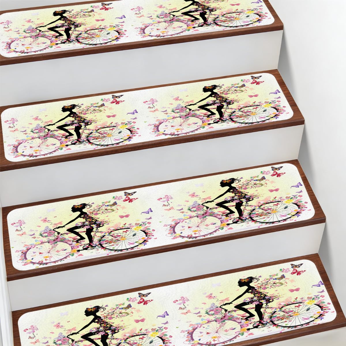 Protectores de escalera interiores antideslizantes de 7.8 x 30 pulg 1