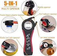 Vista 4 de 8 abridores de tarros y abridor de botellas. 2 abridores de botellas planos, 2 abridores de tarros para personas mayores y 4 almohadillas de goma