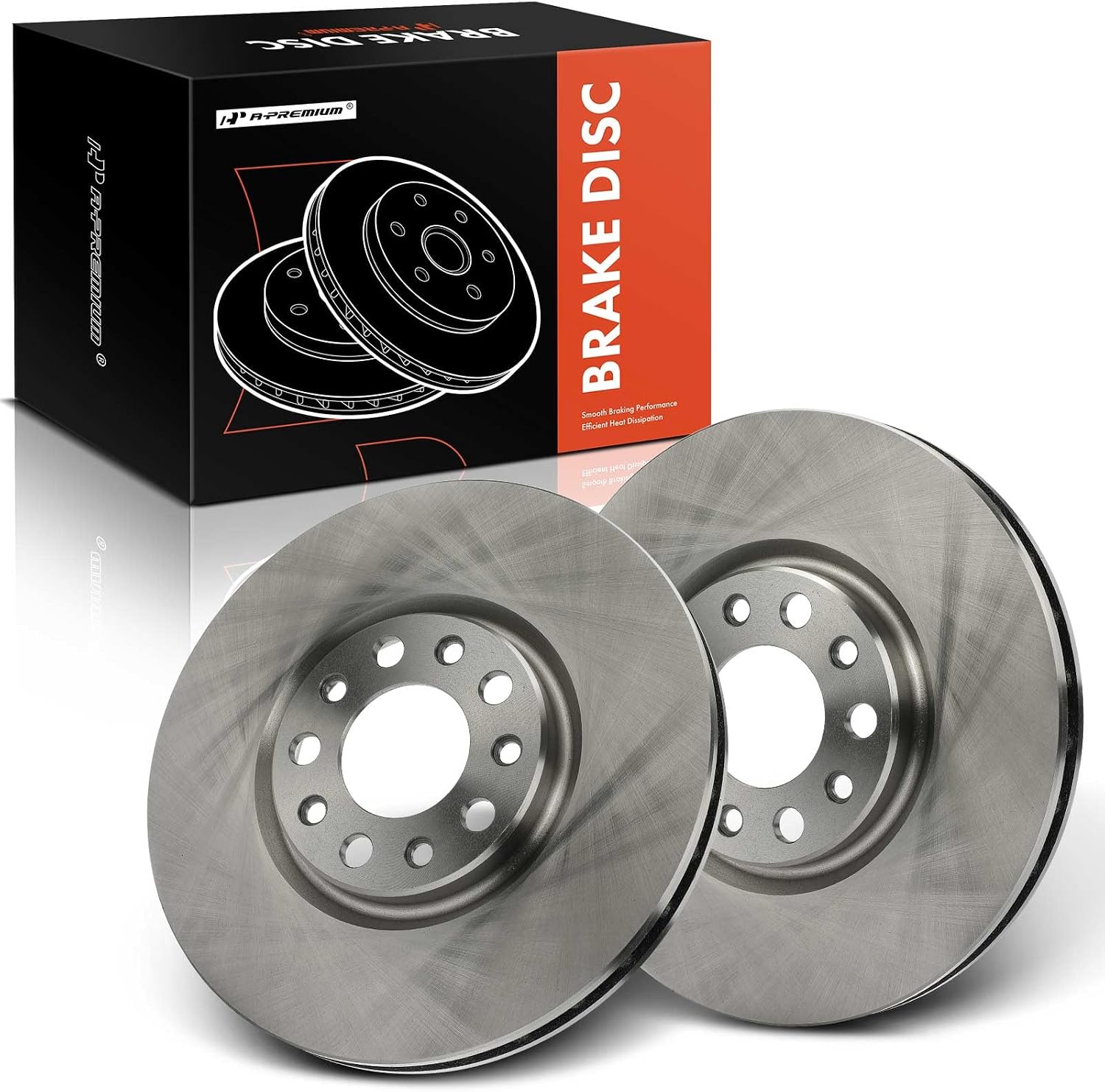A-Premium 12.01 inch (305 mm) Front Vented Disc Brake Rotors Compatible with Select Jeep, Chrysler, Dodge and Fiat Models - Compass 2017-2022, Renegade 2015-2022, 200 2015-2017, Dart, 500X, 2-PC Set