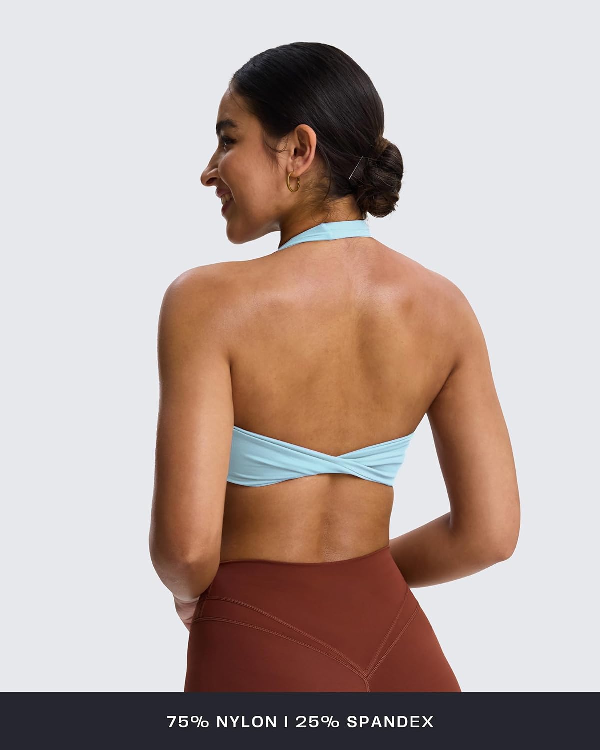 Aoxjox Women's Workout Halter Sport Bras Fitness Rosie Bra Yoga Crop Tank - Image 5