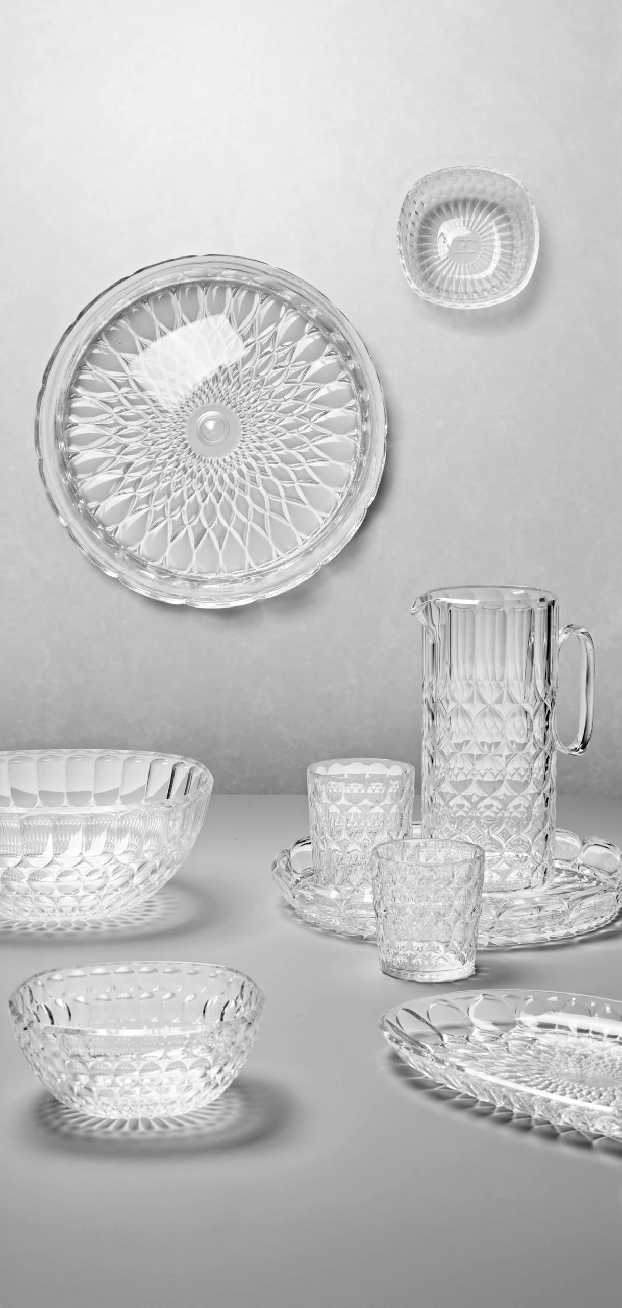 Guzzini - Vanity, Caraffa con coperchio in Bio-based SAN e Bio-based SMMA (Trasparente)