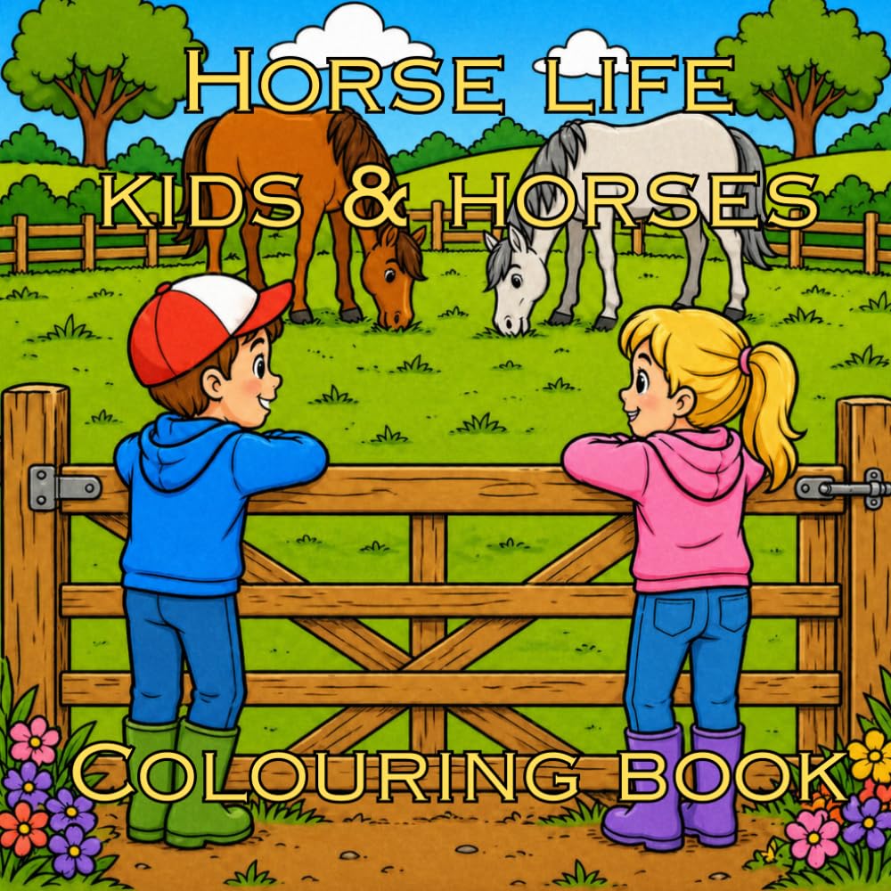 Horse Life Kids & Horses colouring book