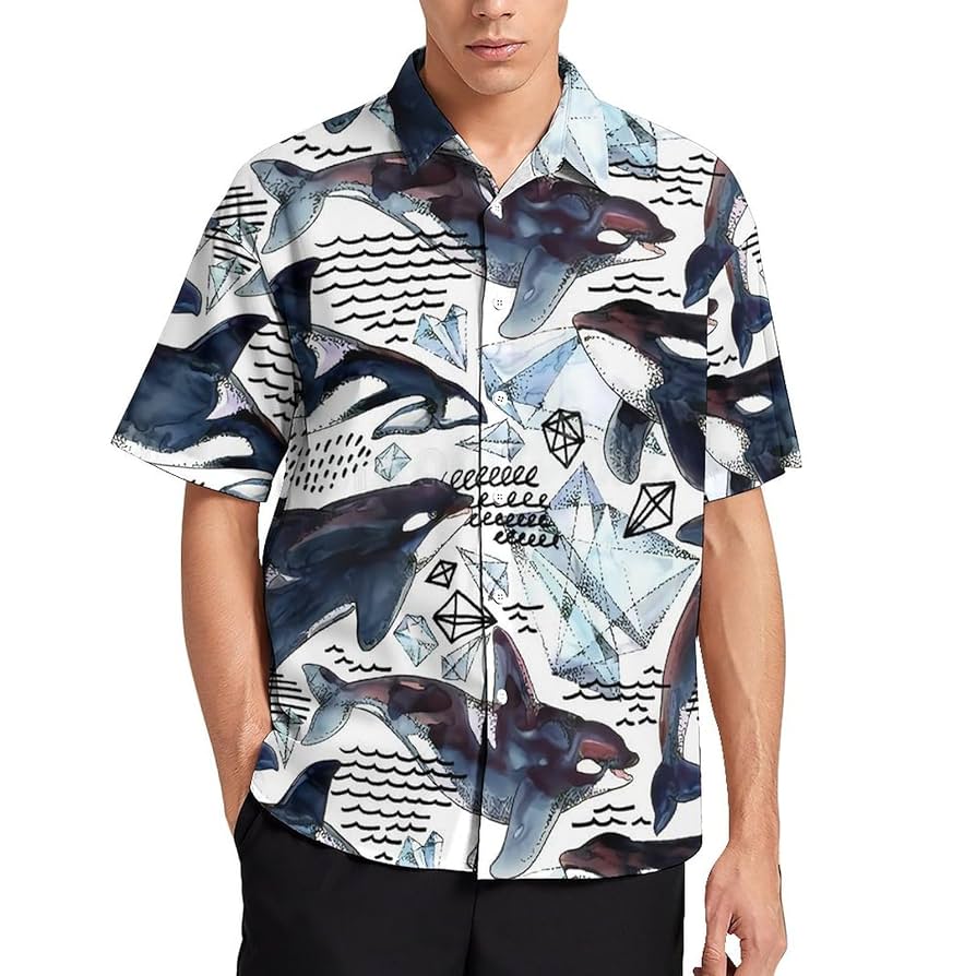 Amazon.co.jp: シャツ 半袖 メンズ アロハシャツ シャチ柄 胸 Amazon.co.jp: シャツ 半袖 メンズ アロハシャツ シャチ柄 胸
