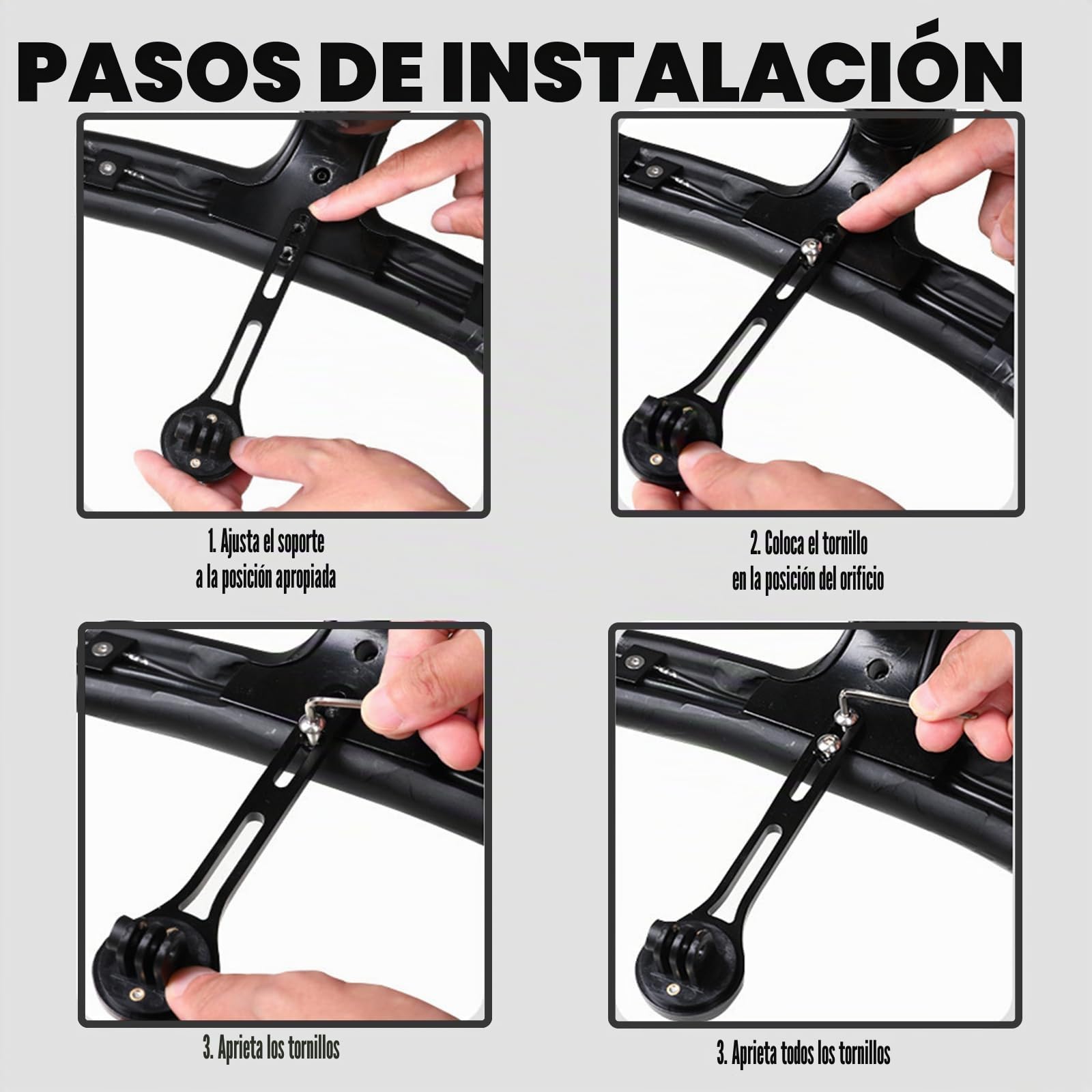 Soporte integrado para ordenador de bicicleta, soporte de bicicleta de aleación de aluminio con salida frontal, soportes para Wahoo, Garmin, Bryton, GIT, cámaras de acción y luz