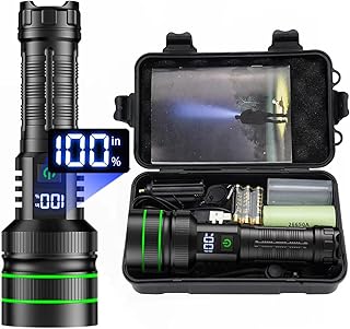 Flashlights High Lumens Rechargeable,120000 Lumen Brightest Led Flashlight,Super Bright Flash Lights Battery Powered Powerful Handheld Tactical Flashlights for Emergencies Camping