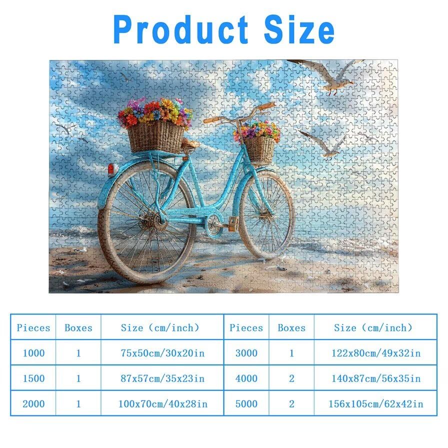 Puzzle 1500 Piezas Playa para Adultos, Puzzle Paisajes de Madera con Caja Regalo para Adultos, Rompecabezas Desafiante para Toda la Familia, Rompecabezas para Regalo Mujer, Home Decoration, -5599