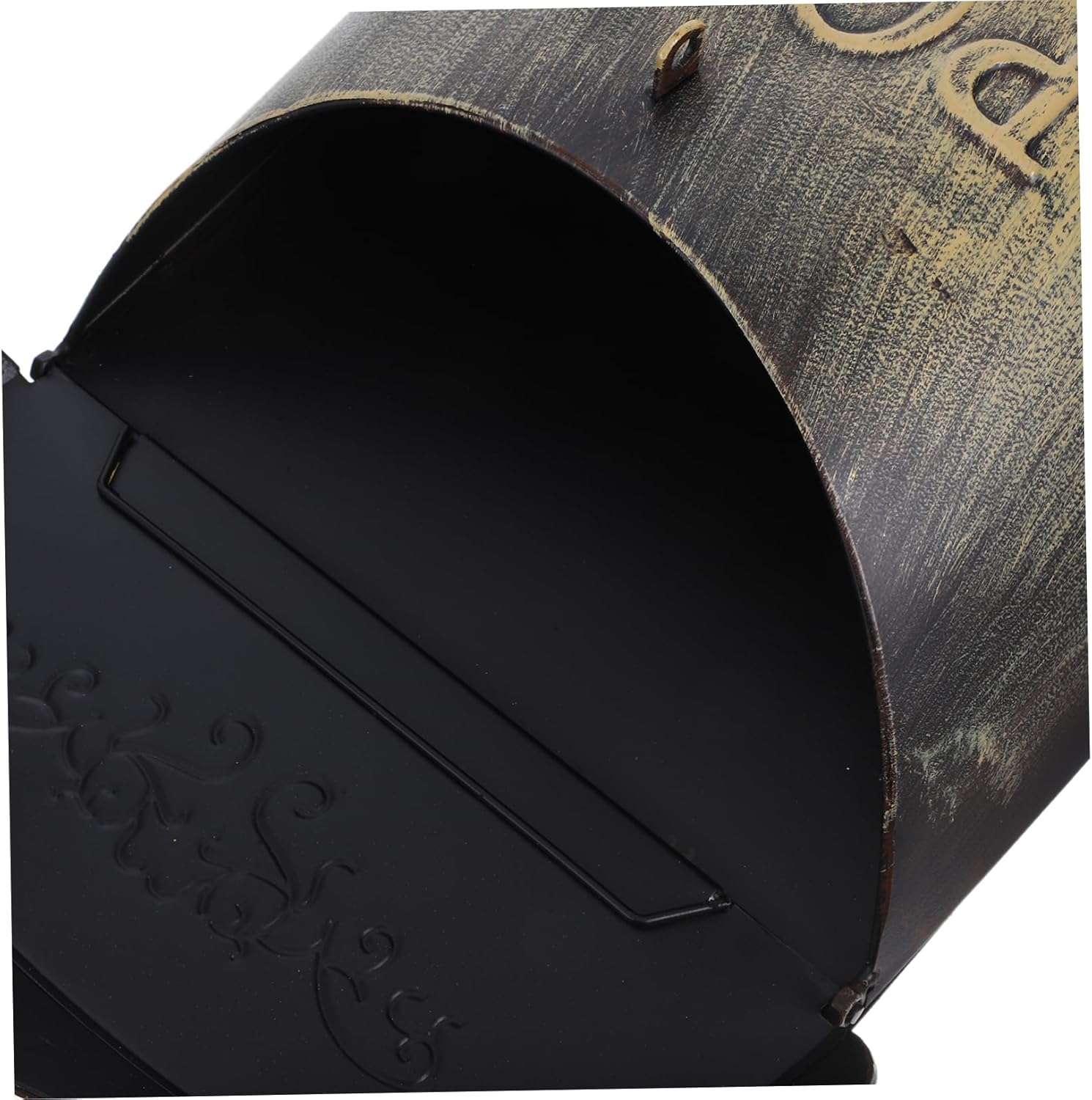 TEHAUX Vintage Wall Mount Mailbox with Proper Capacity Multiuse Iron Post Box for Home and Office Suggestion Storage Decorative Retro Letter Box for Outdoor Wall Decoration