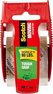 Scotch Tough Grip Moving Packaging Tape with Dispenser, 1.88 in x 22.2 yd, 44.80 Ounce