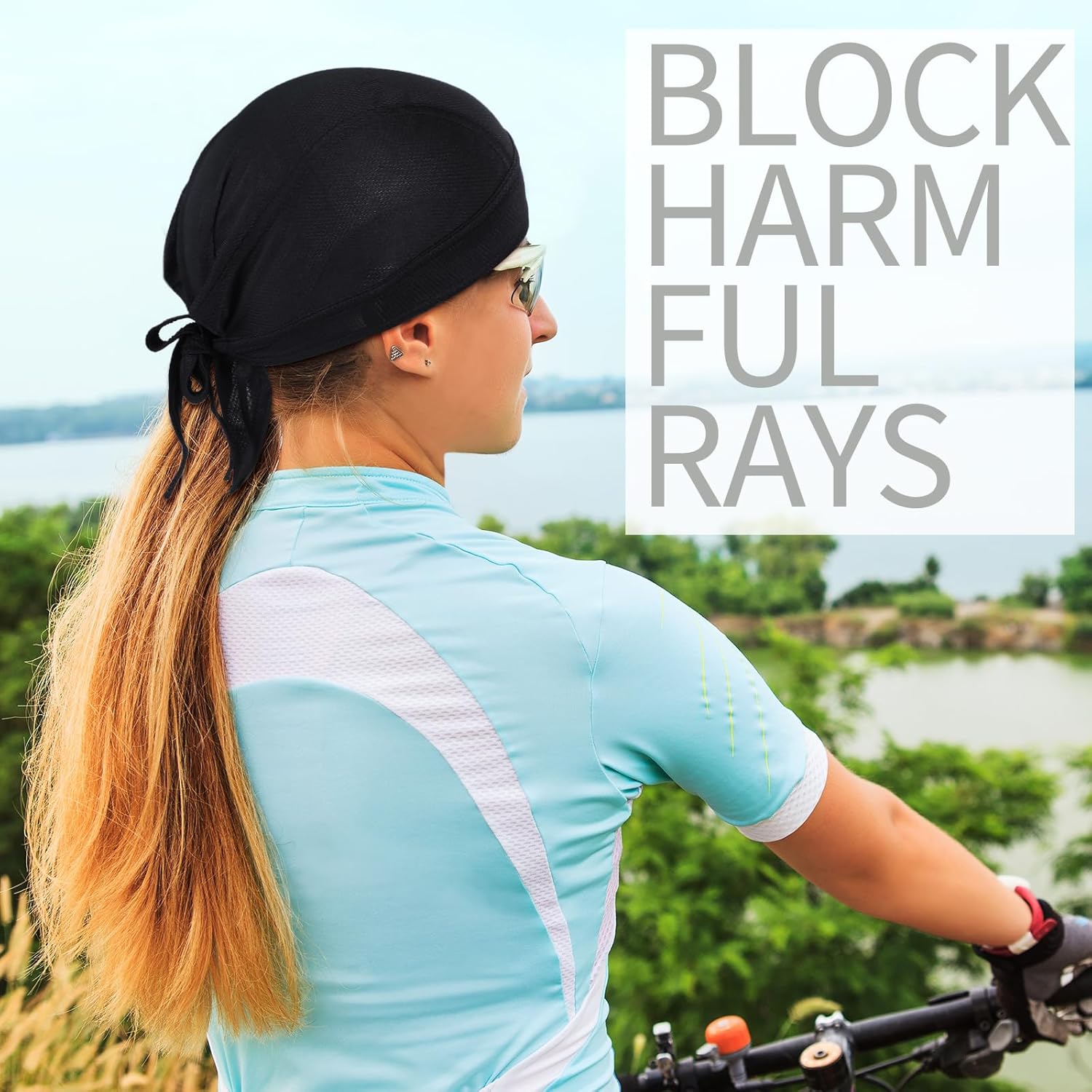 6 Pieces Do Rags Sweat Wicking Beanie Cooling Durags Skull Cap Motorcycle Head Wrap Bandana for Men Women - Image 4