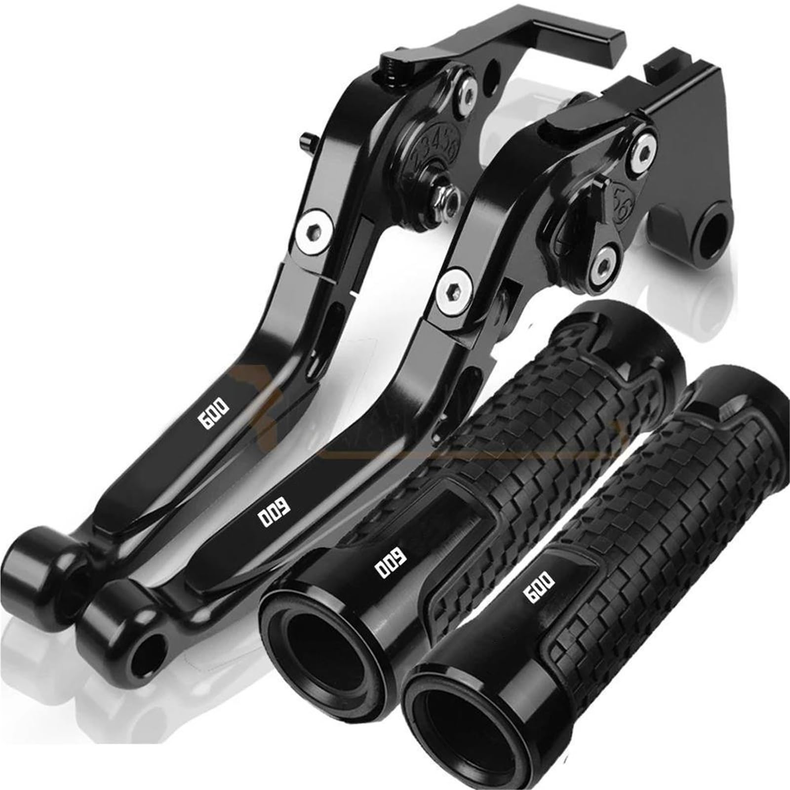 TGVSELPJ Motorcycle Part Motorcycle Extendable Adjustable Clutch Brake Levers Controller Lever Handle for H-onda CBR600RR 2007-2018(Black3)