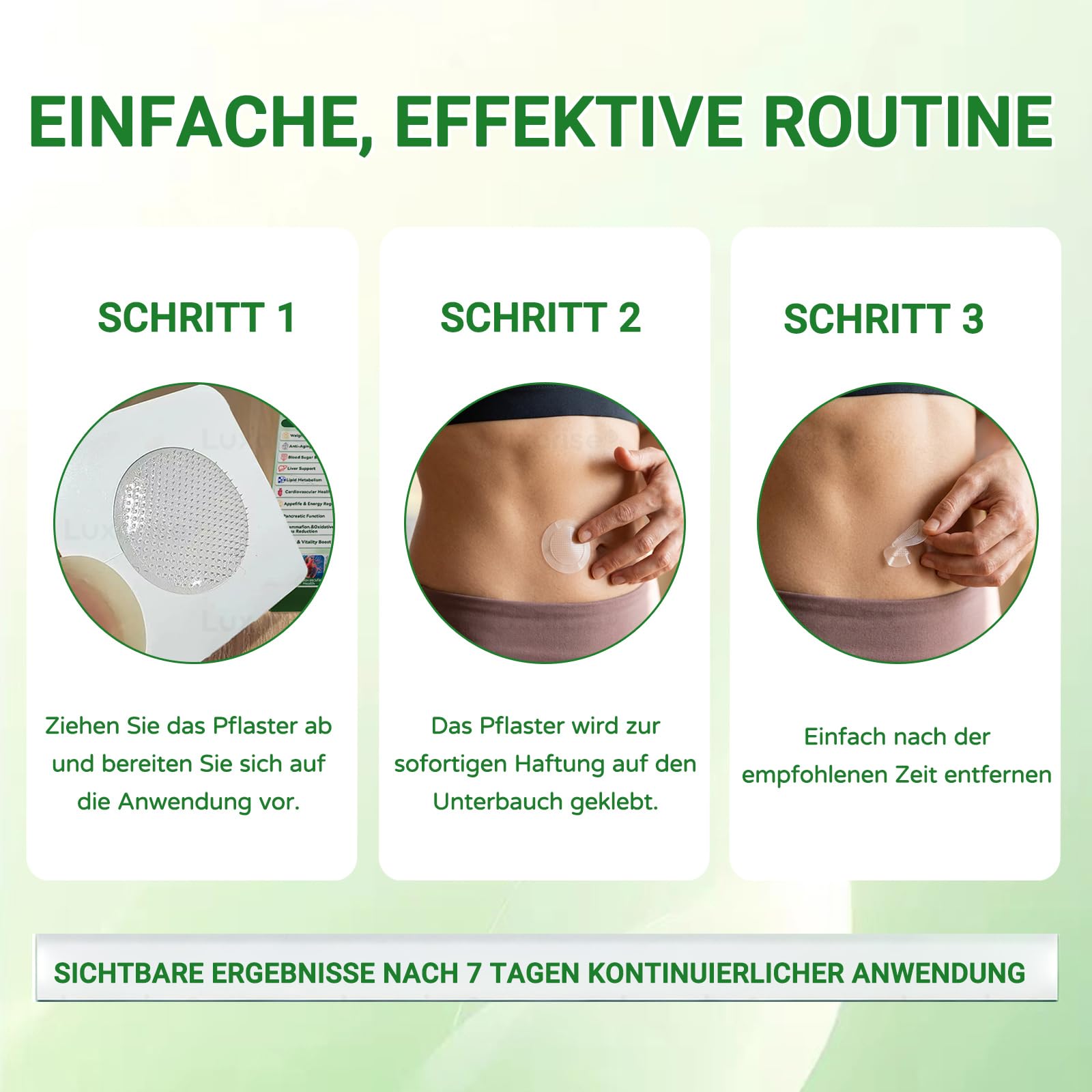 Luxarise Moringa 10-IN-1 Fortgeschritten Nano Mikronadel Pflaster, Natürliches Abnehmpflaster, Luxarise Moringa Pflaster, Sanfte Beruhigung, für Männer und Frauen (6 Stück)