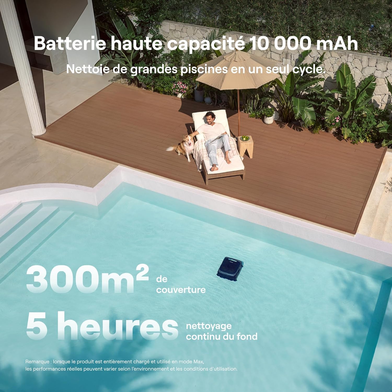 Beatbot Sora 70 Robot Piscine, aspirateur Piscine 4-en-1, 25700 LPH, stationnement Intelligent Surface de l'eau, capacité 6 L pour débris, Batterie 10000 mAh, pour piscines jusqu'à 300 m², Bleu