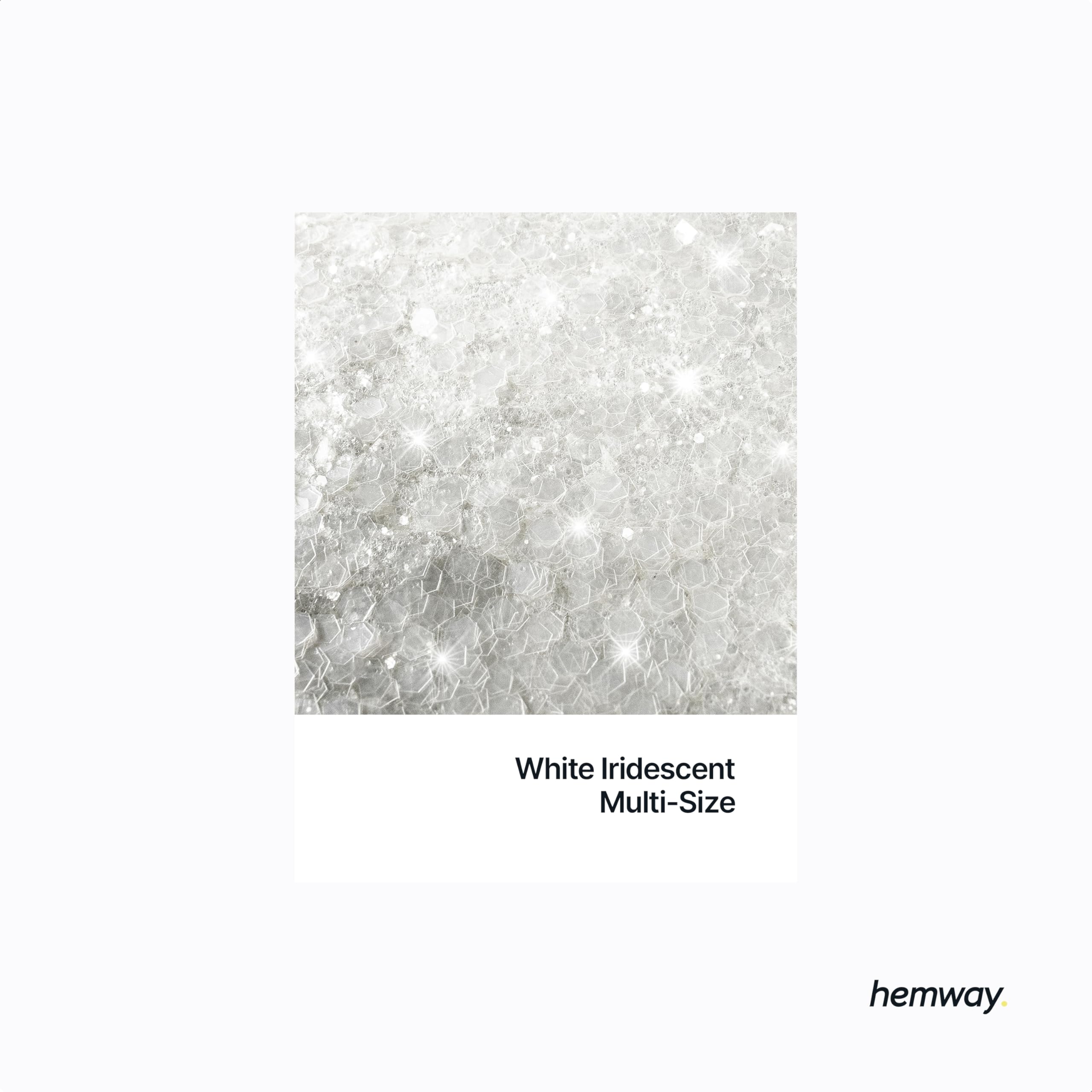 Hemway White Iridescent Glitter Shaker - Image 2